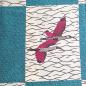 Preview: Afrikanischer Wax Print Stoff Baumwolle PINK BIRD